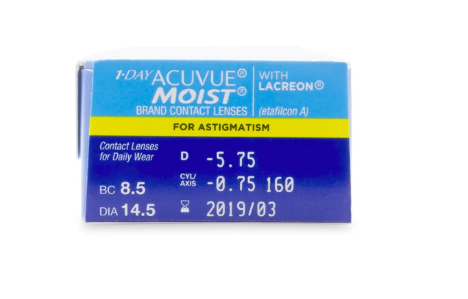 1-Day Acuvue Moist for Astigmatism 30 pack Johnson & Johnson